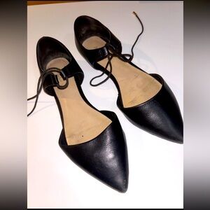 Black Pointed toe flats